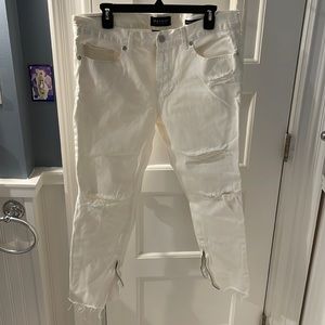 White Ripped Jeans - 34 X 32